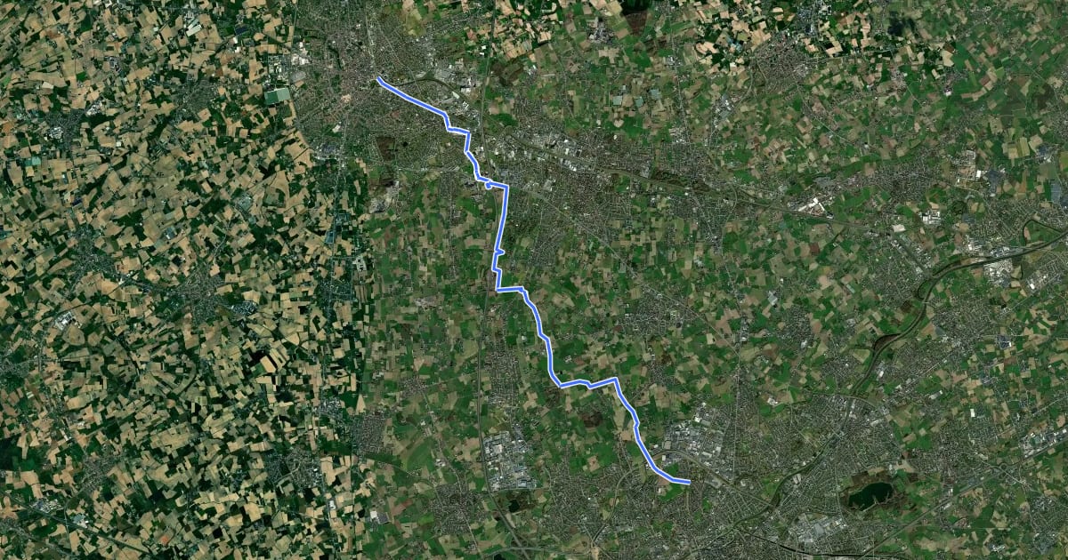Маршрут F361 Fietssnelweg Roeselare- Kortrijk на спутниковом снимке