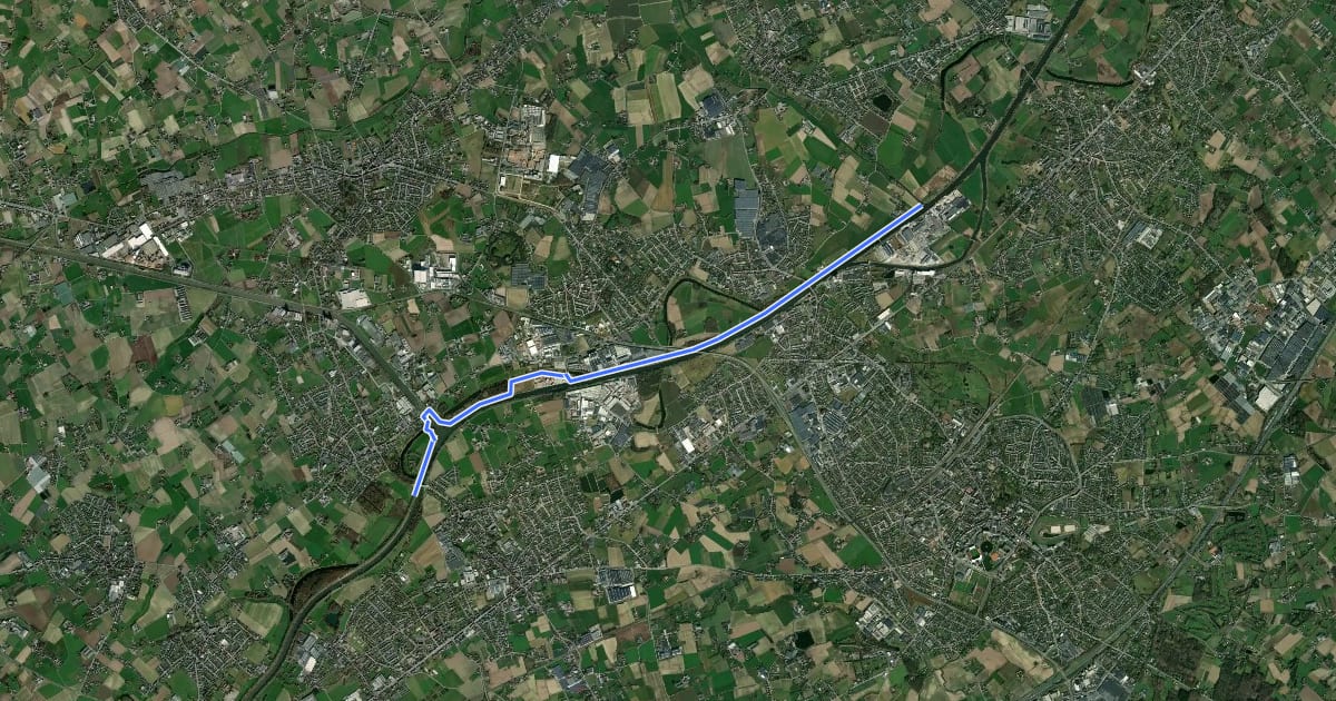 Маршрут F371 Fietssnelweg Desselgem (werken) на спутниковом снимке