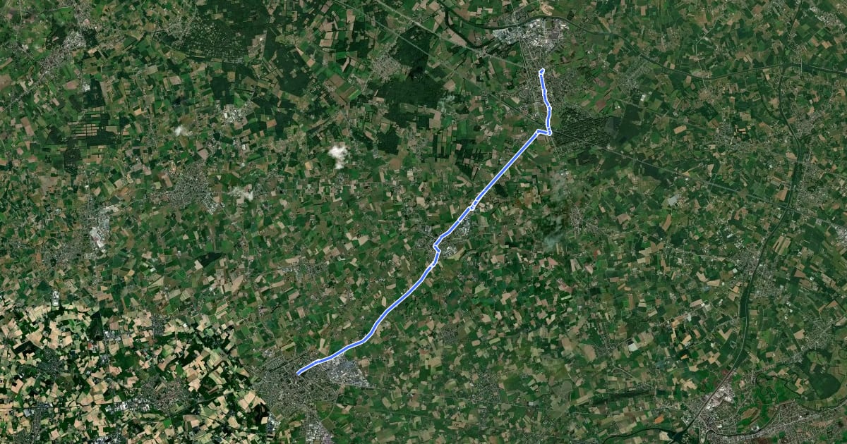 Маршрут F373 Fietssnelweg Tielt - Aalter на спутниковом снимке