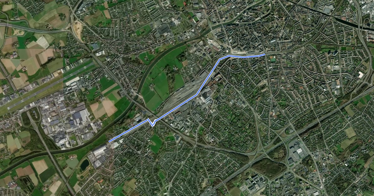 Маршрут F376 Fietssnelweg Kortrijk - Moeskroen на спутниковом снимке