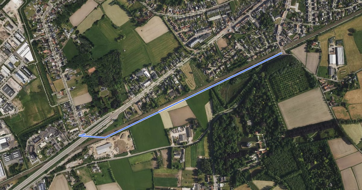 Маршрут F4 Fietssnelweg Beveren N70 (wenslijn) на спутниковом снимке