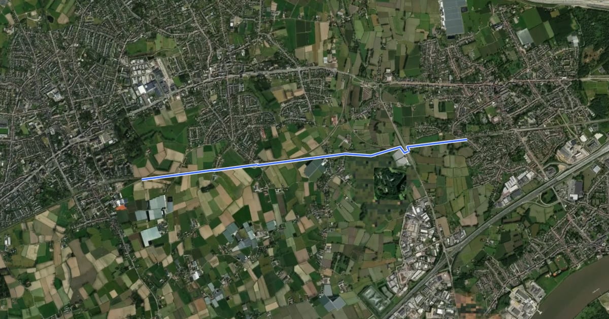 Маршрут F4 Fietssnelweg Beveren - Zwijndrecht на спутниковом снимке