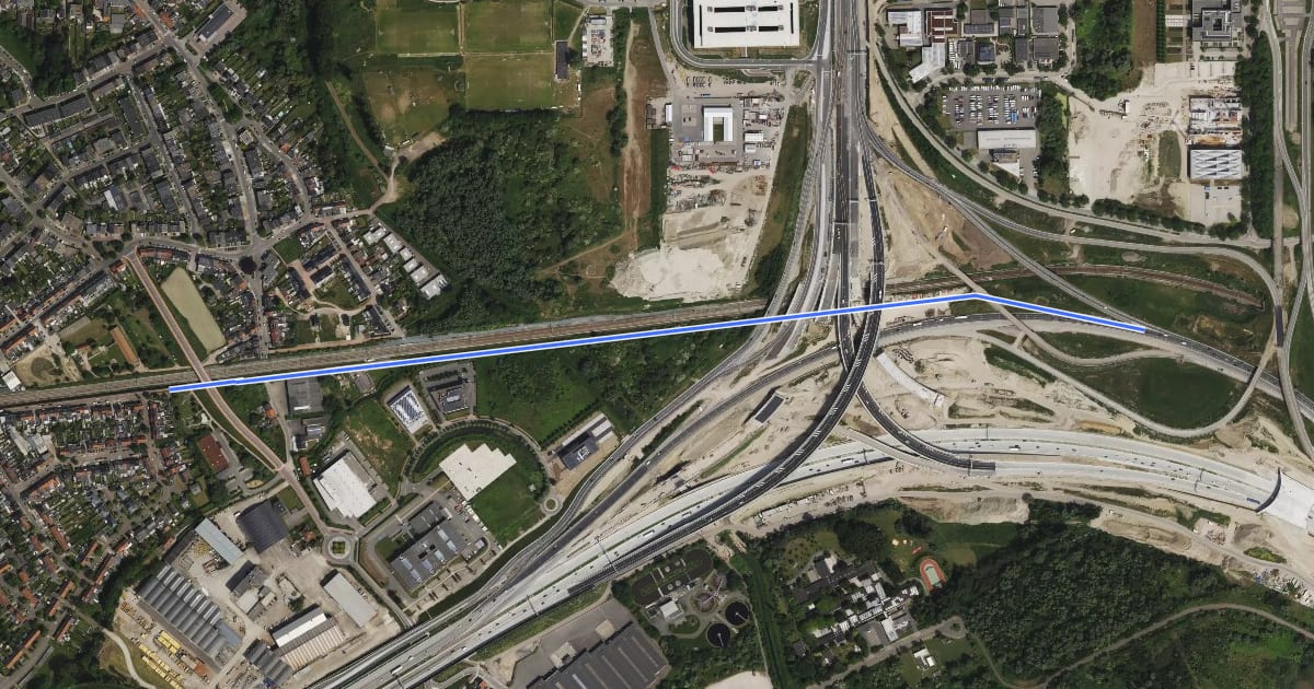 Маршрут F4 Fietssnelweg Zwijndrecht - Antwerpen (wenslijn) на спутниковом снимке