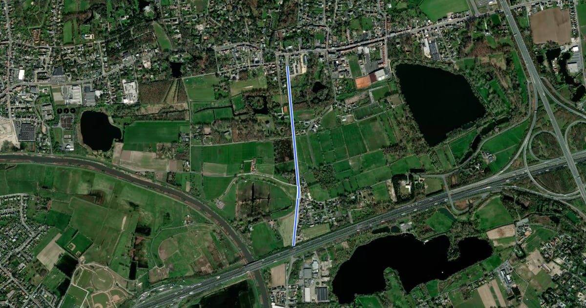 Маршрут F40 Fietssnelweg Reinaertweg на спутниковом снимке