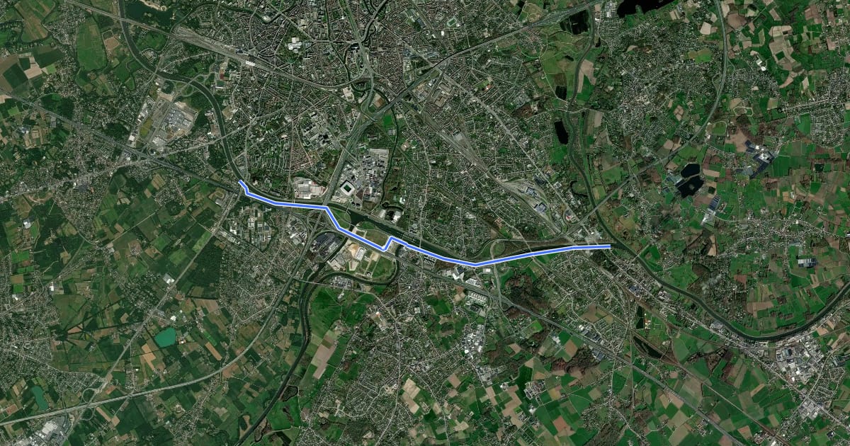 Маршрут F40 Fietssnelweg Ringvaart Zuid (wenslijn) на спутниковом снимке