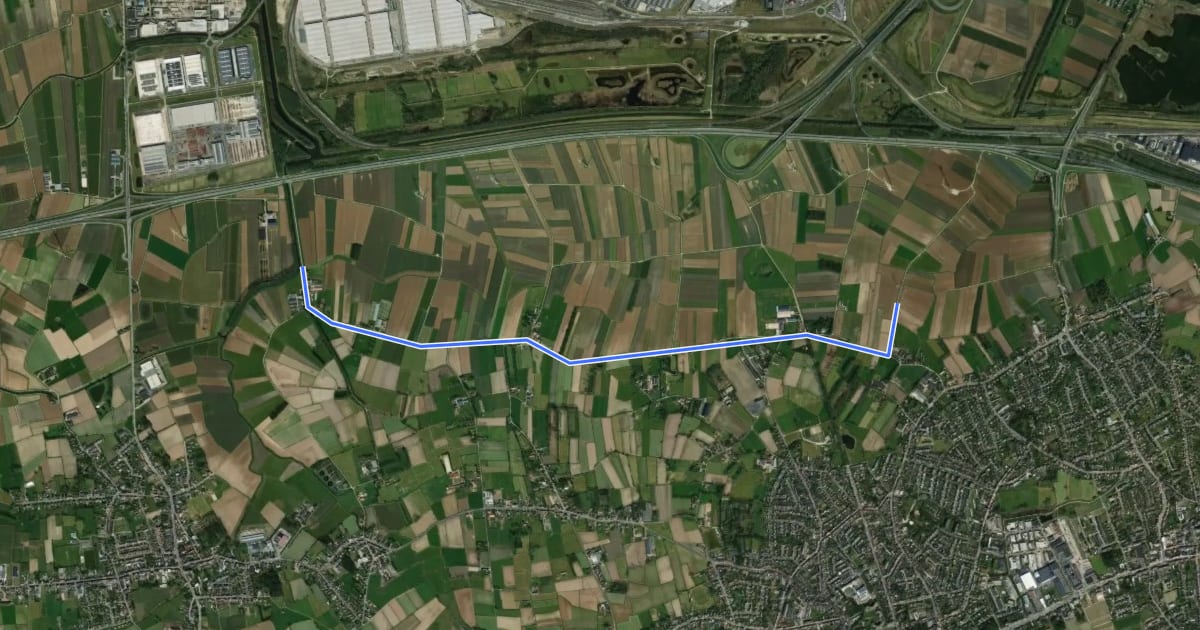 Маршрут F41 Fietssnelweg Vrasene - Melsele на спутниковом снимке