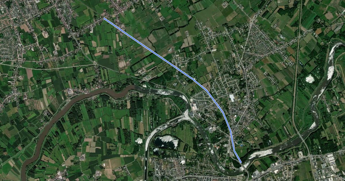 Маршрут F413 Fietssnelweg Zele - Dendermonde (wenslijn) на спутниковом снимке