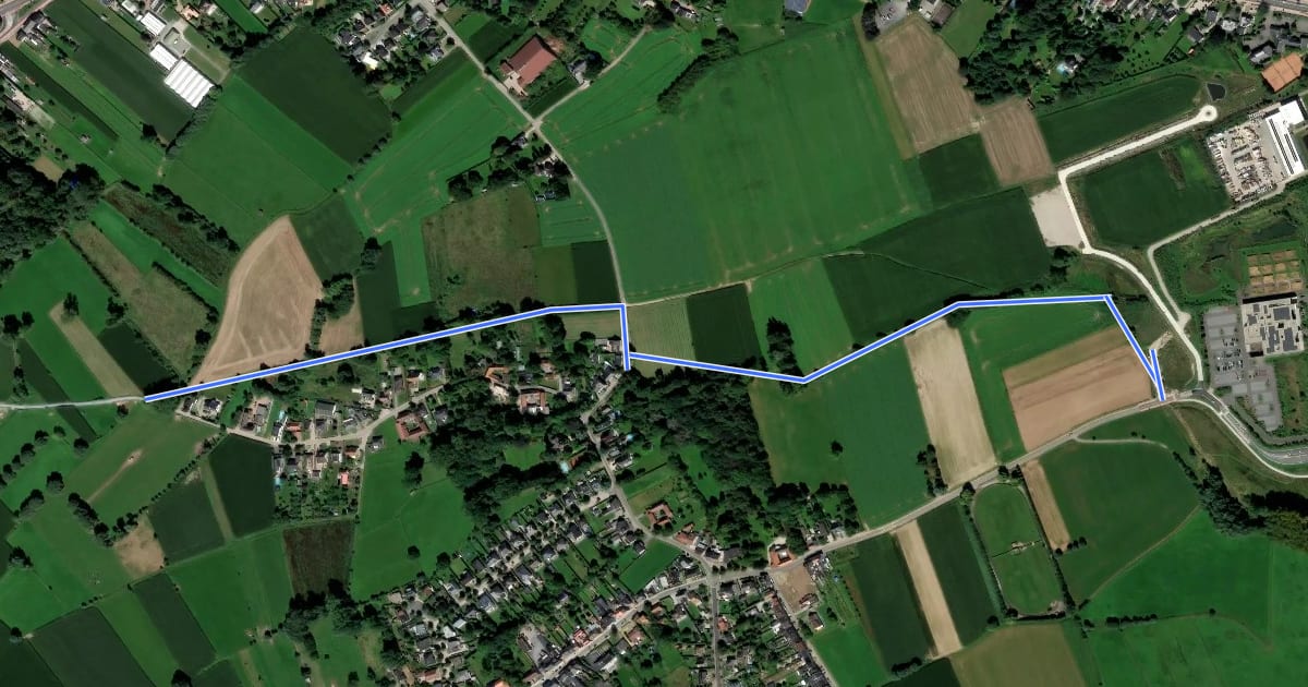 Маршрут F414 Fietssnelweg Aalst - Erpe (wenslijn) на спутниковом снимке
