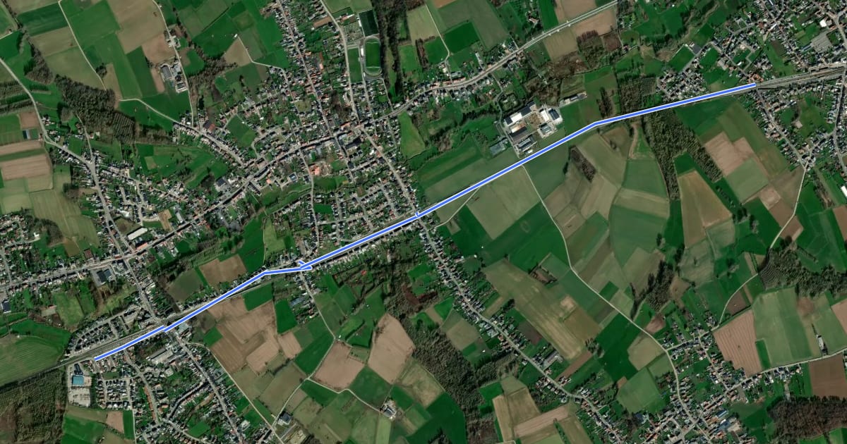 Маршрут F414 Fietssnelweg Burst - Terhagen (wenslijn) на спутниковом снимке