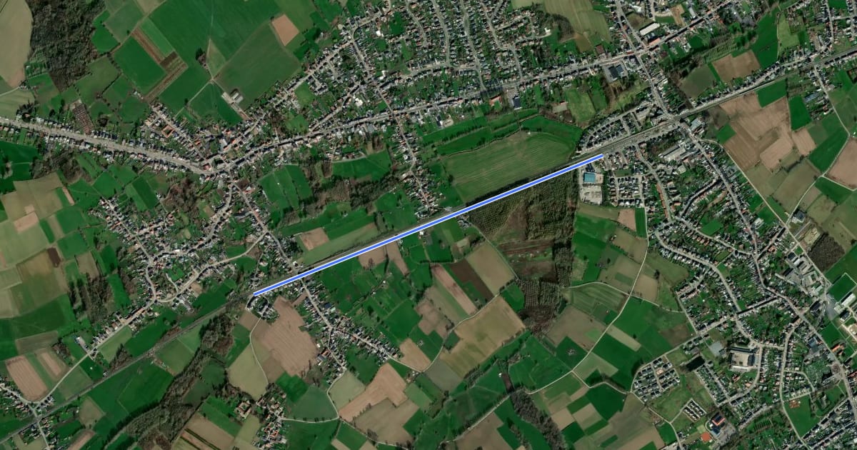 Маршрут F414 Fietssnelweg Herzele - Grotenberge (wenslijn) на спутниковом снимке