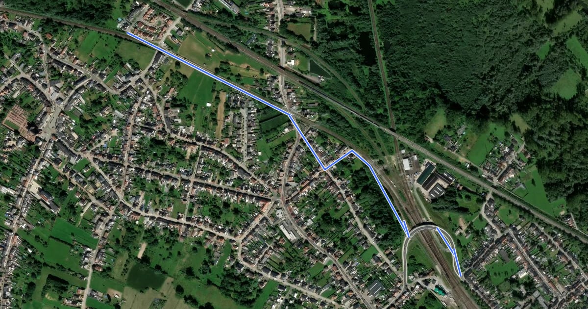 Маршрут F415 Fietssnelweg Denderleeuw - Welle на спутниковом снимке