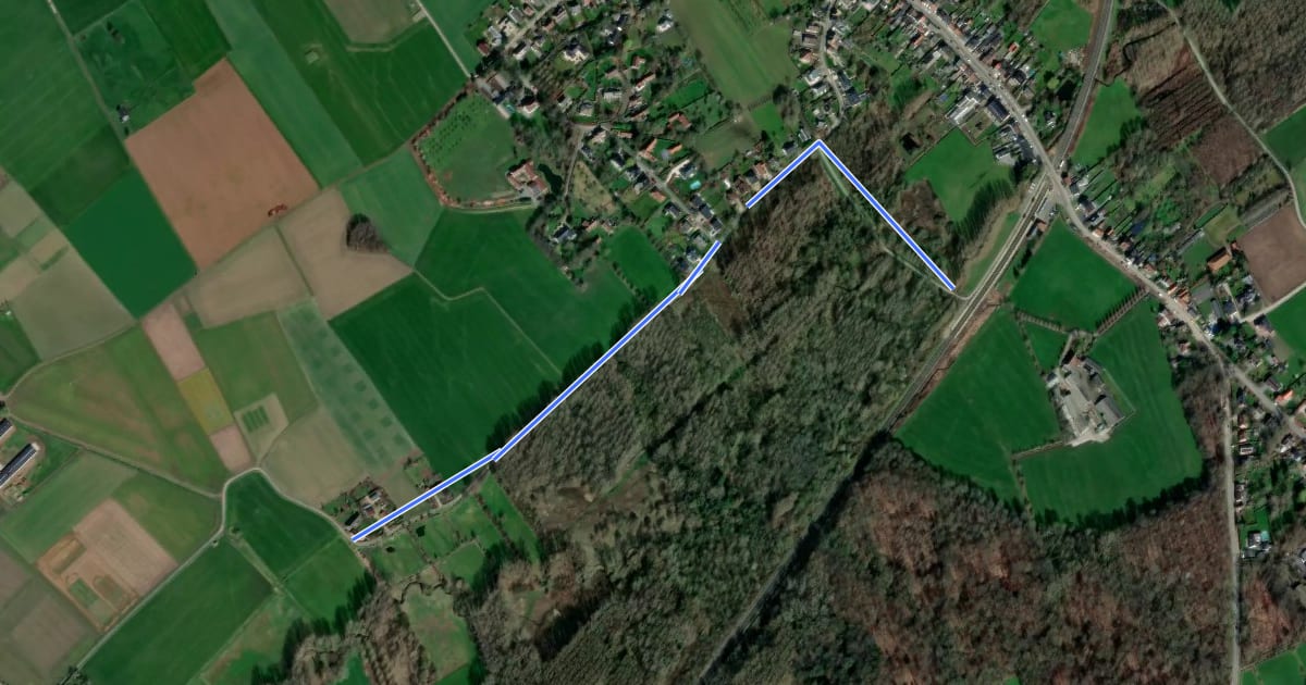 Маршрут F417 Fietssnelweg Gontrode - Aelmoeseneiebos на спутниковом снимке