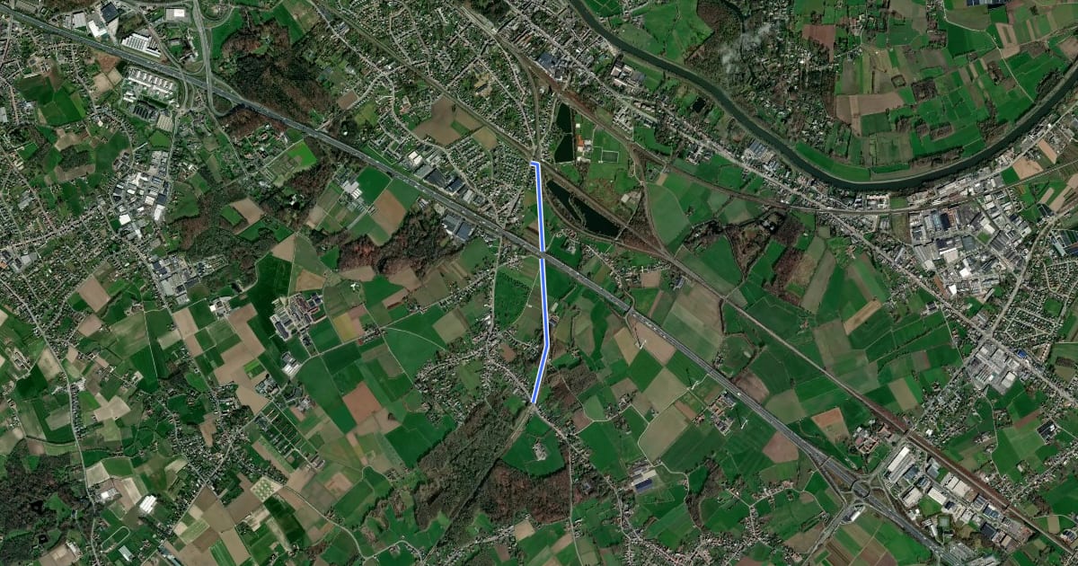 Маршрут F417 Fietssnelweg Melle - Gontrode (wenslijn) на спутниковом снимке