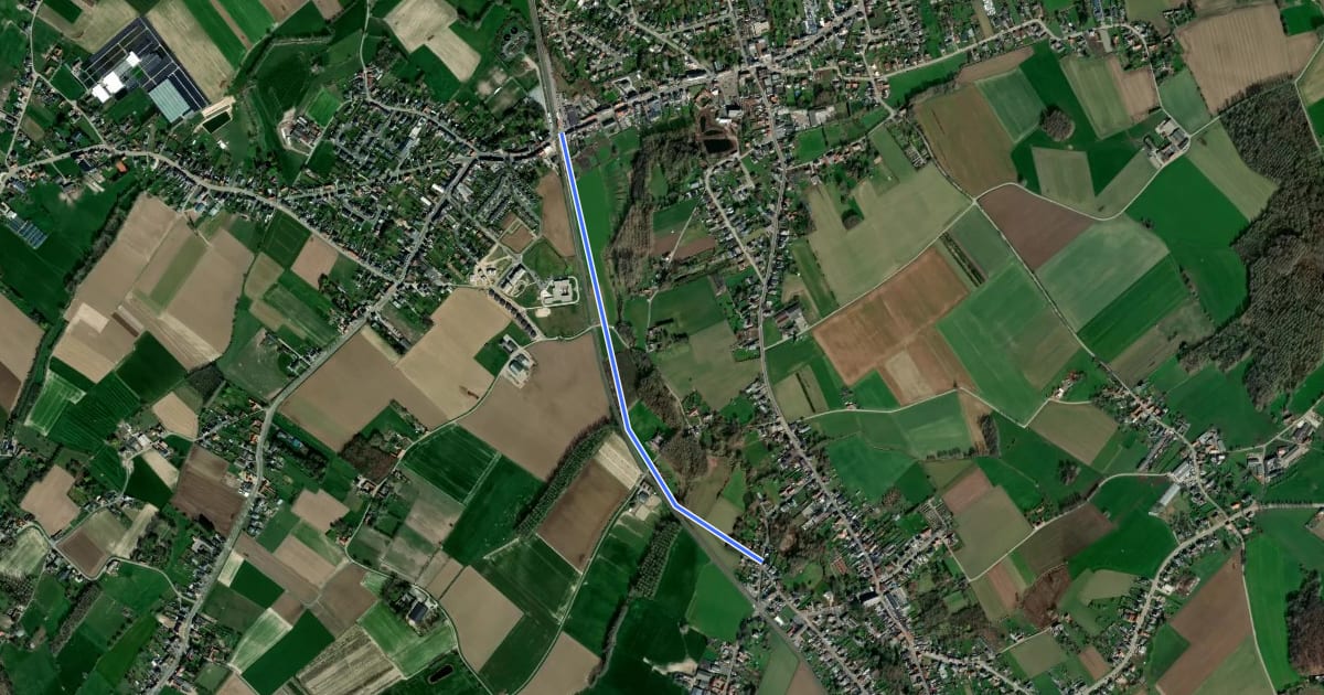 Маршрут F417 Fietssnelweg Scheldewindeke - Balegem (wenslijn) на спутниковом снимке