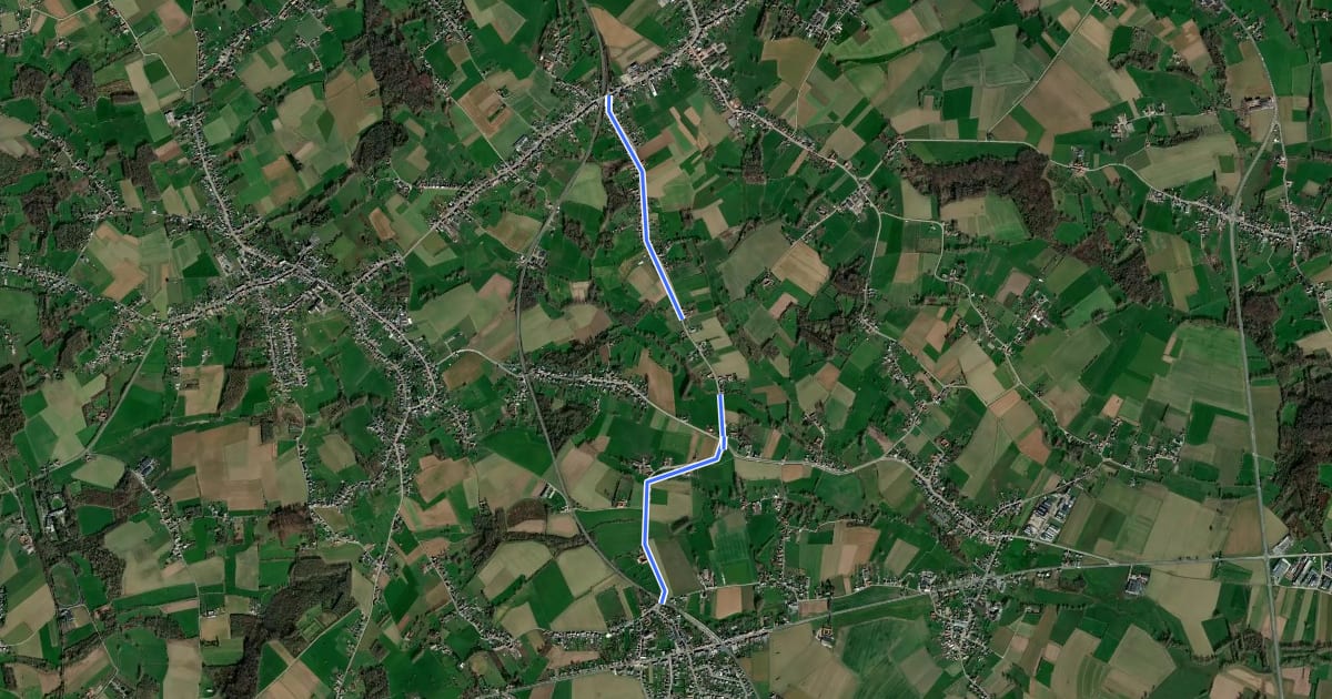 Маршрут F418 Fietssnelweg Erwetegem - Lierde на спутниковом снимке