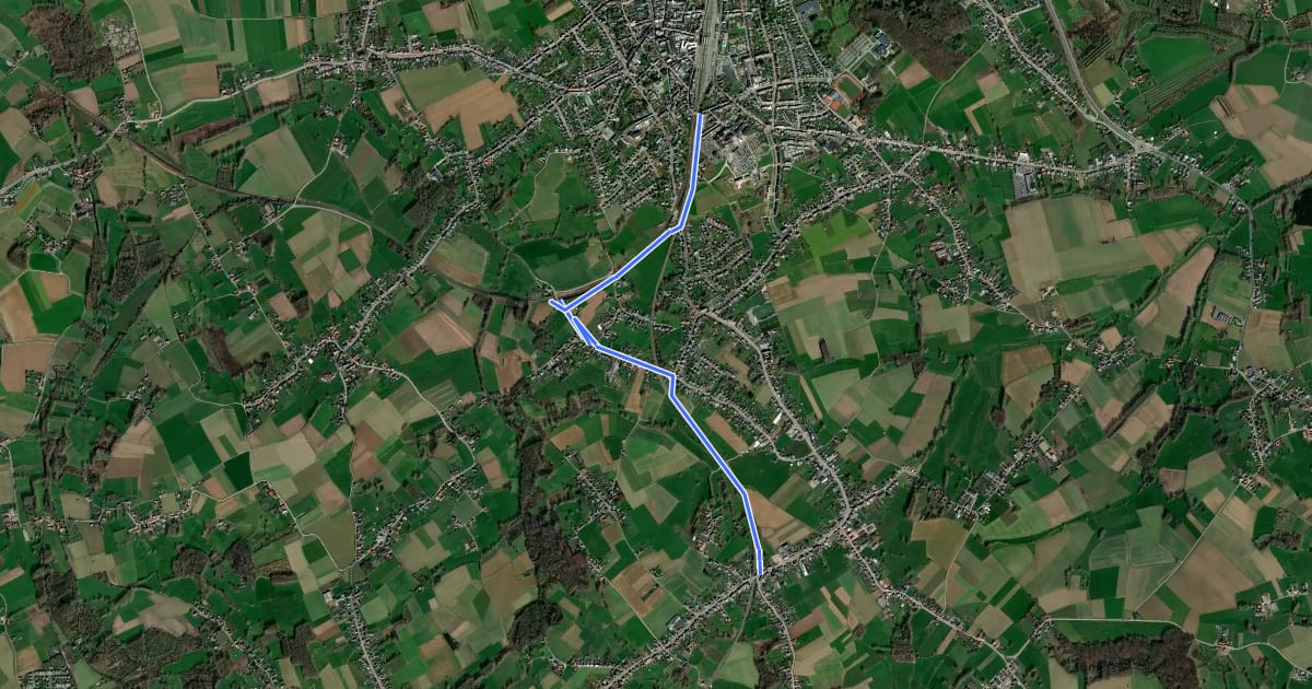 Маршрут F418 Fietssnelweg Godveerdegem - Erwetegem (wenslijn) на спутниковом снимке