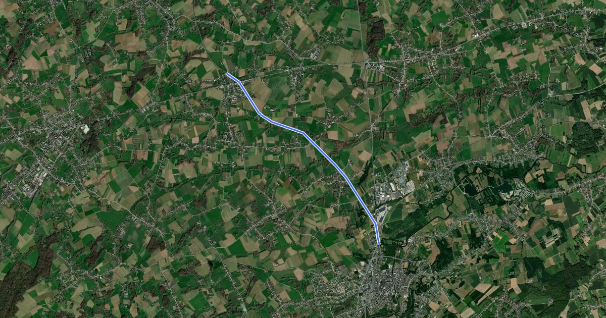 Маршрут F418 Fietssnelweg Lierde - Geraardsbergen (wenslijn) на спутниковом снимке