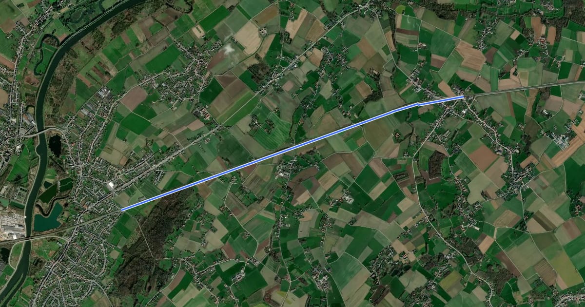 Маршрут F419 Fietssnelweg Ename - Sint-Denijs-Boekel (wenslijn) на спутниковом снимке