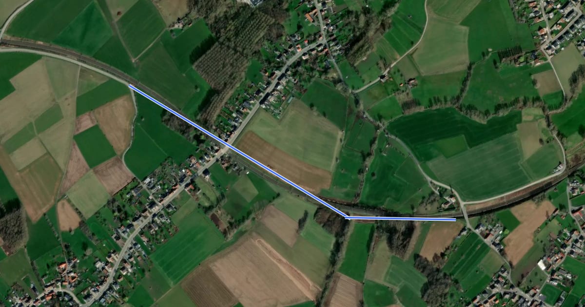 Маршрут F419 Fietssnelweg Sint-Goriks-Oudenhove - Zottegem (wenslijn) на спутниковом снимке