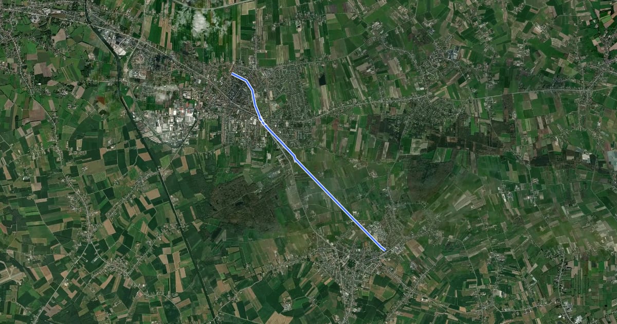 Маршрут F42 Fietssnelweg Waarschoot - Eeklo на спутниковом снимке