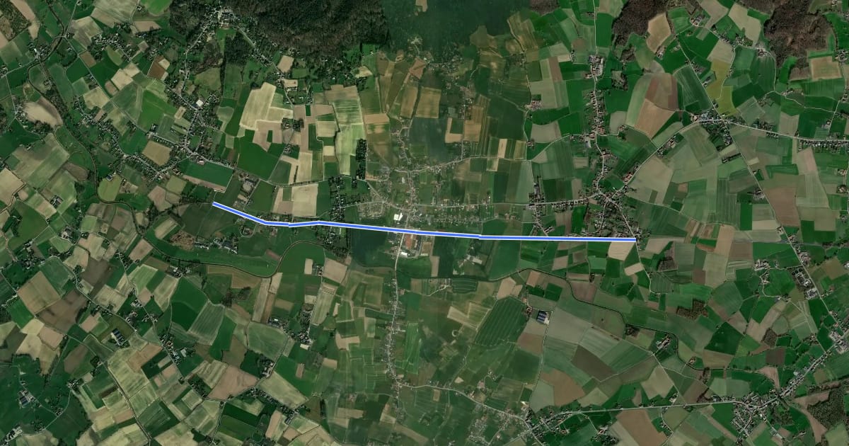Маршрут F421 Fietssnelweg Mont-de-l'Enclus (wenslijn) на спутниковом снимке