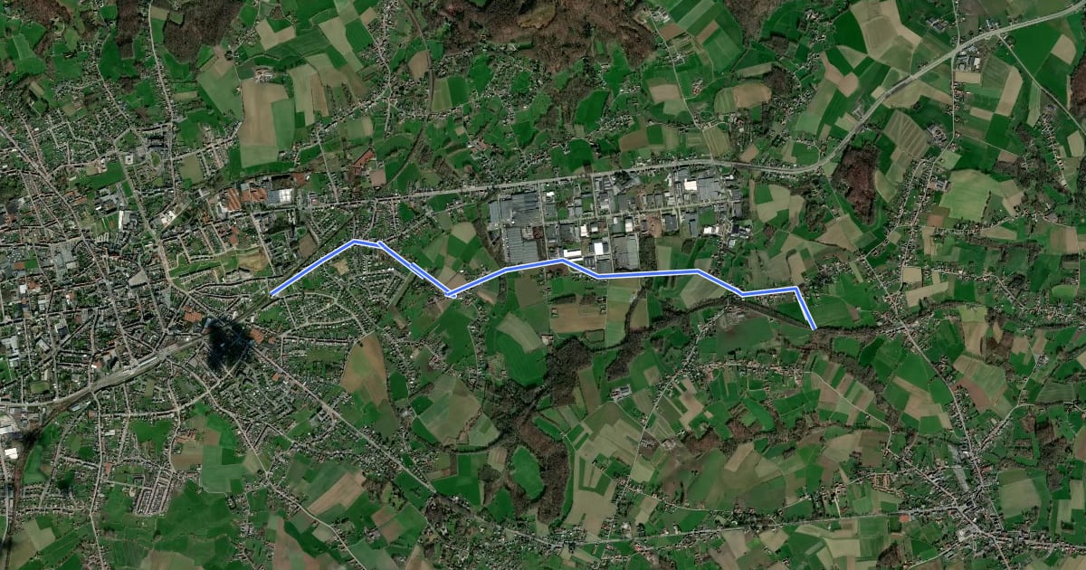 Маршрут F421 Fietssnelweg Ronse (omleiding) на спутниковом снимке