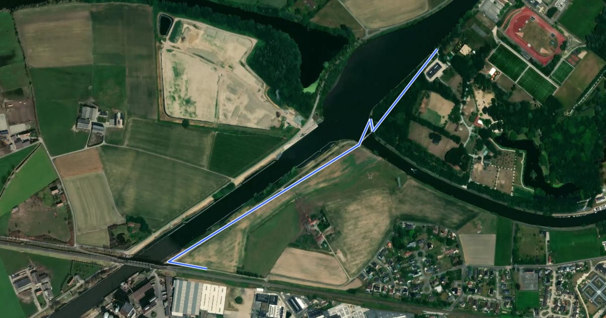 Маршрут F422 Fietssnelweg Deinze на спутниковом снимке
