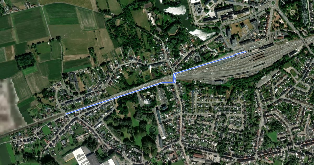 Маршрут F43/F44 Fietssnelweg Dendermonde (wenslijn) на спутниковом снимке