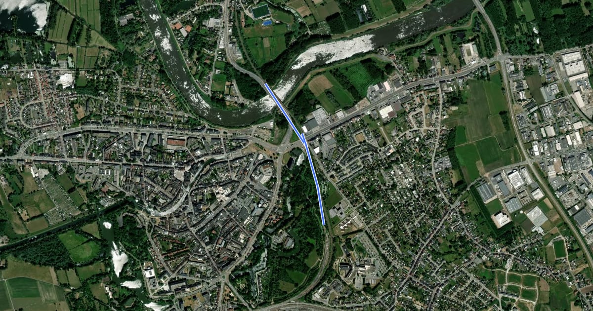 Маршрут F43 Fietssnelweg Dendermonde - Grembergen (wenslijn) на спутниковом снимке