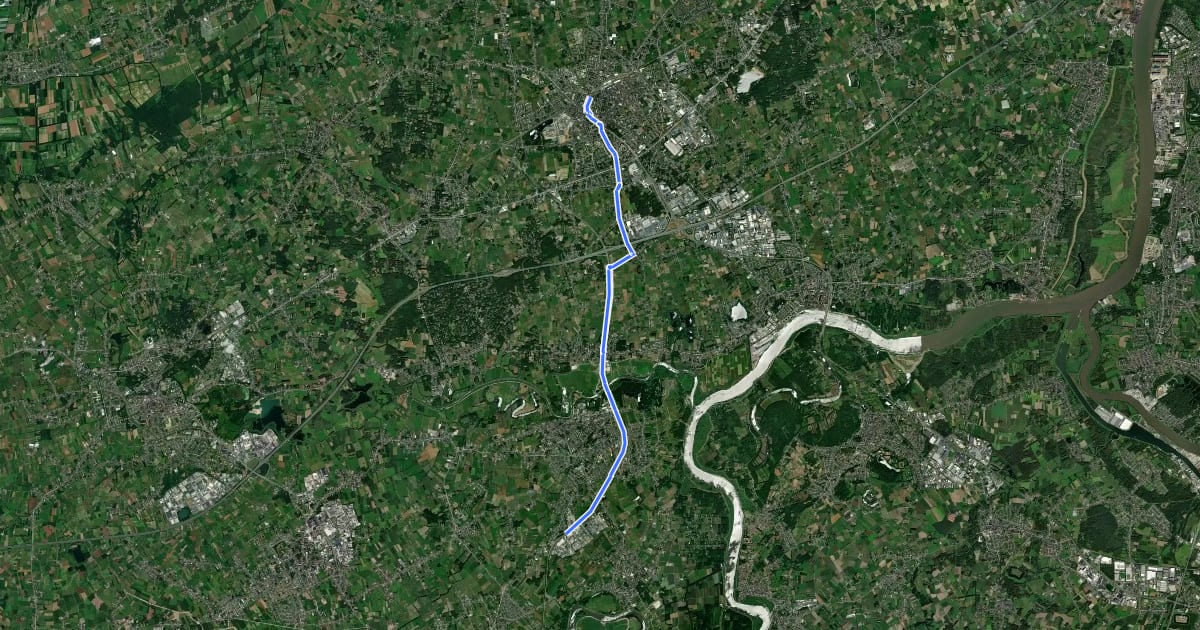 Маршрут F43 Fietssnelweg Grembergen - Sint-Niklaas на спутниковом снимке