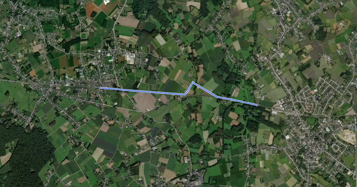 Маршрут F44 Fietssnelweg Baasrode - Londerzeel (Beekstraat) на спутниковом снимке