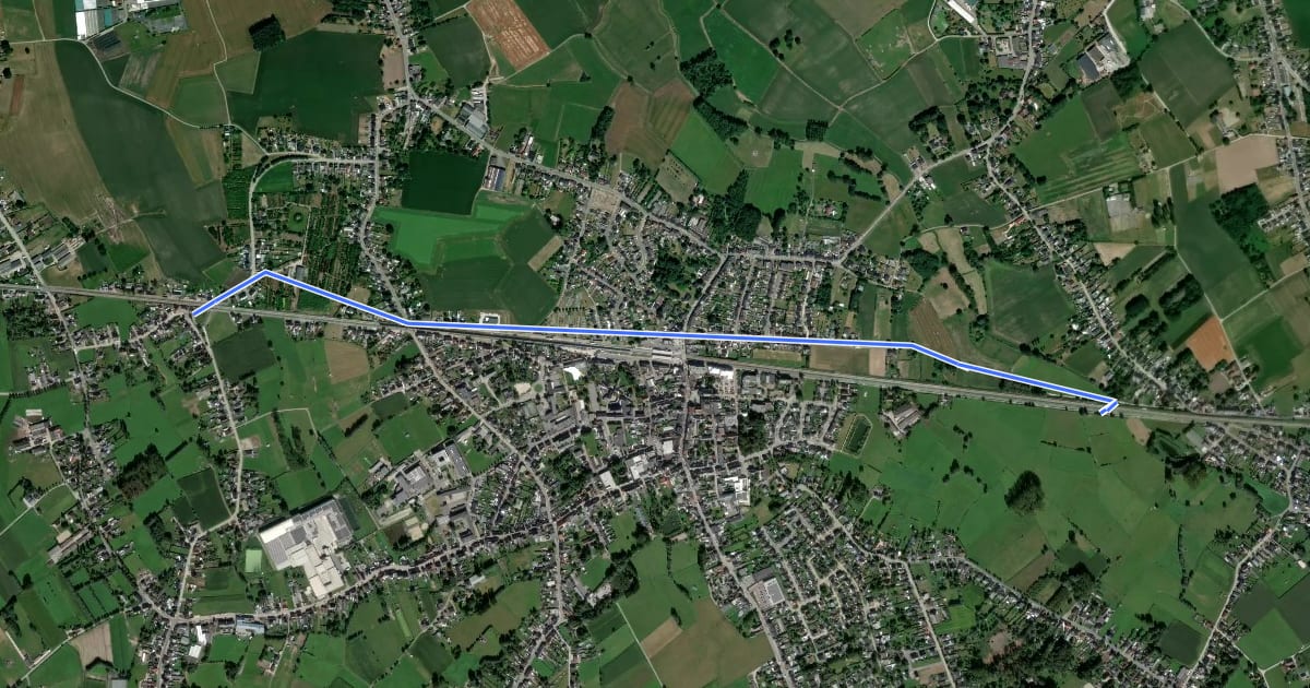 Маршрут F44 Fietssnelweg Baasrode - Londerzeel (Malderen) на спутниковом снимке