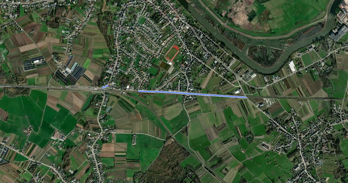 Маршрут F44 Fietssnelweg Schellebelle - Bruinbeke на спутниковом снимке