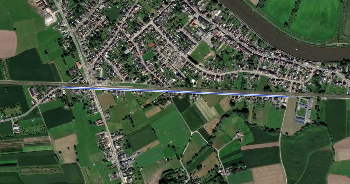 Маршрут F44 Fietssnelweg Wichelen на спутниковом снимке