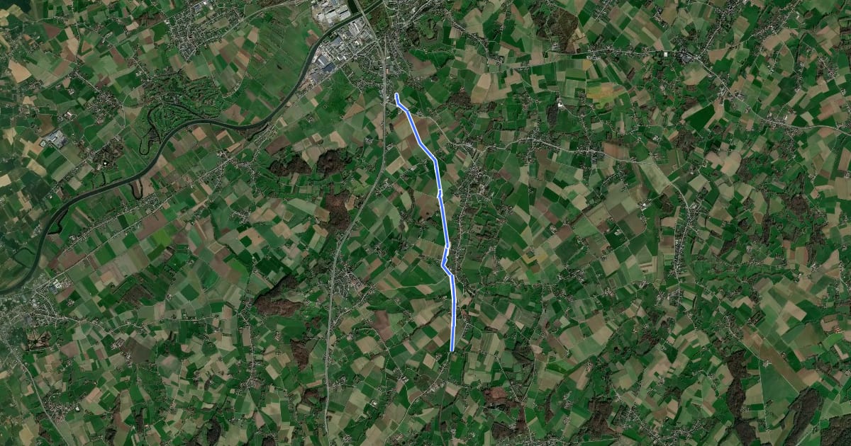 Маршрут F45 Fietssnelweg Oudenaarde - Maarkedal на спутниковом снимке