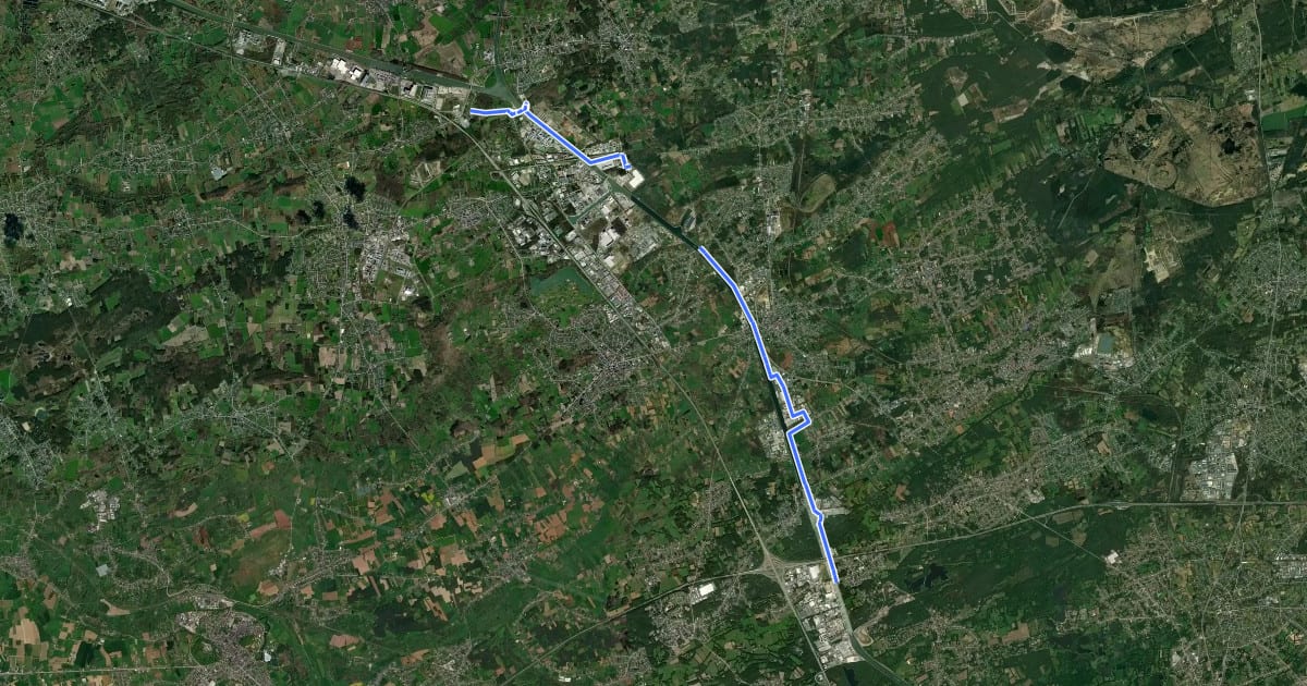 Маршрут F5 Fietssnelweg Ham - Hasselt (deel 1) на спутниковом снимке