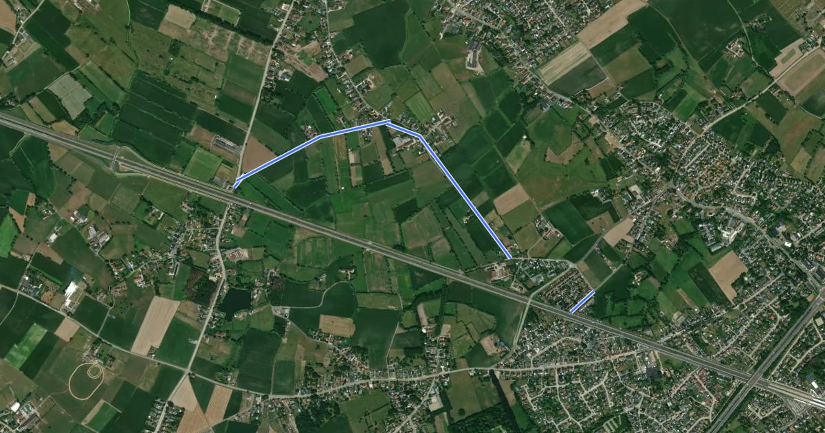Маршрут F6 Fietssnelweg Kattegaver (omleiding) на спутниковом снимке