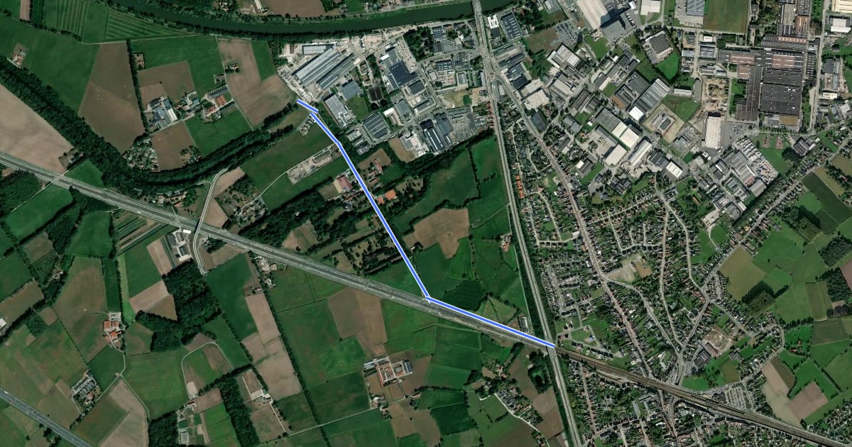Маршрут F6 Fietssnelweg Patersveld - Knokkebaan на спутниковом снимке