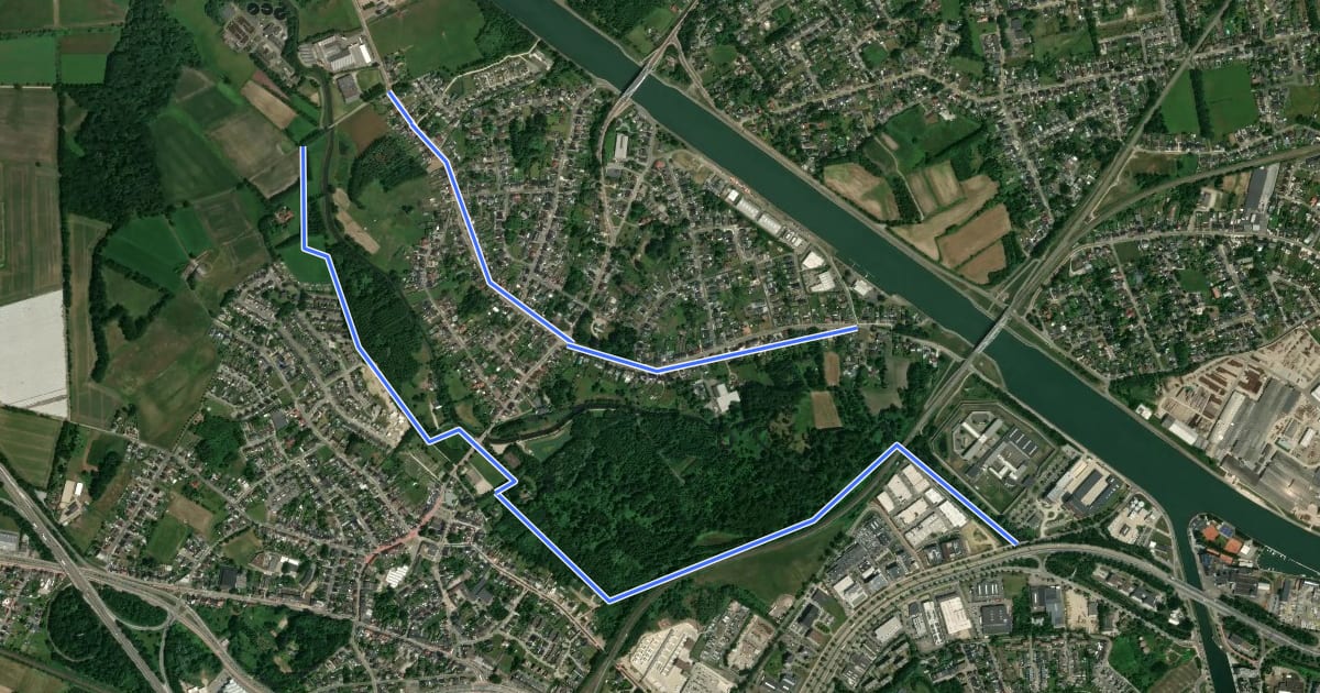 Маршрут F70 Fietssnelweg Kuringen - Hasselt (in aanleg) на спутниковом снимке