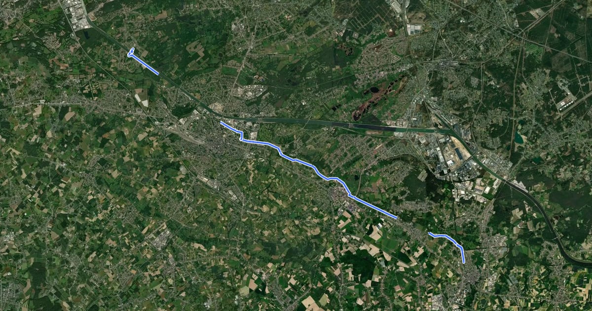 Маршрут F70 Fietssnelweg Stokrooie - Bilzen на спутниковом снимке