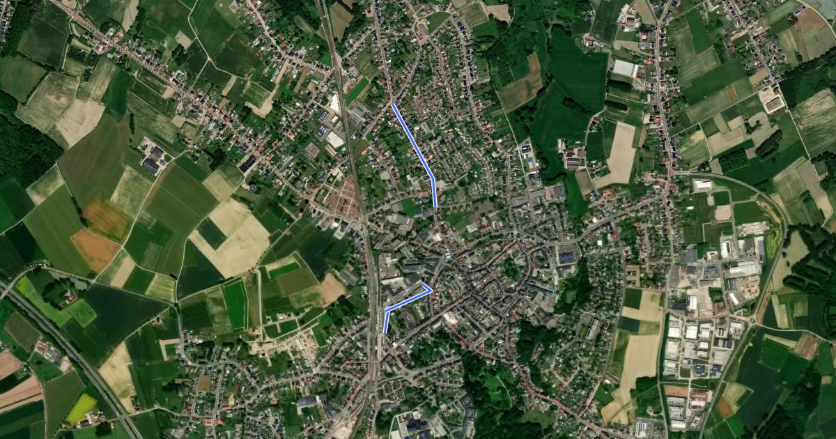 Маршрут F70 tijdelijke route Fietssnelweg Bilzen на спутниковом снимке