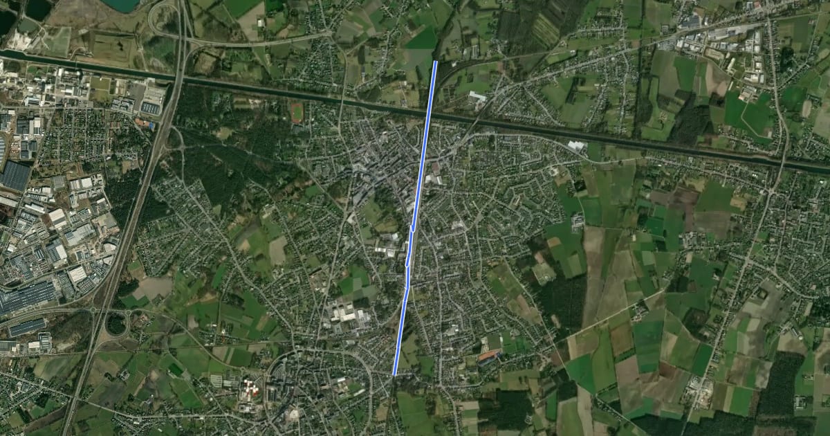 Маршрут F71/F74 Fietssnelweg на спутниковом снимке