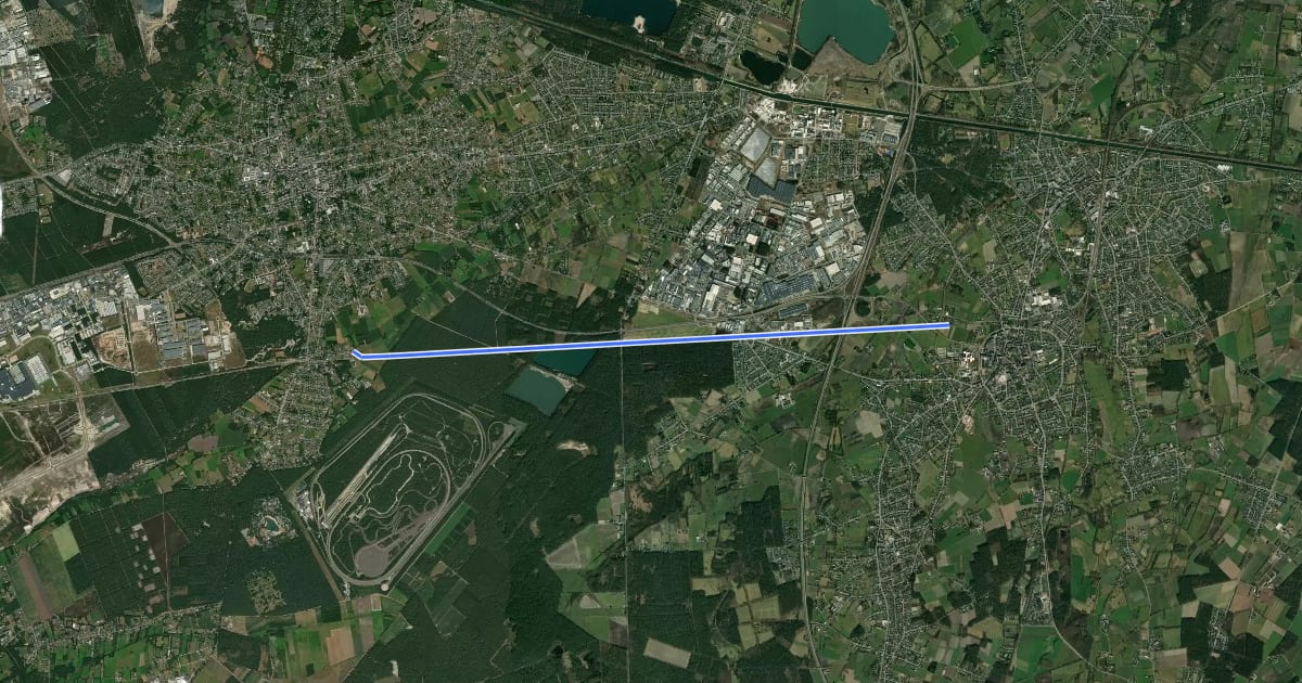Маршрут F71 Fietssnelweg Holheide - Lommel (wenslijn) на спутниковом снимке