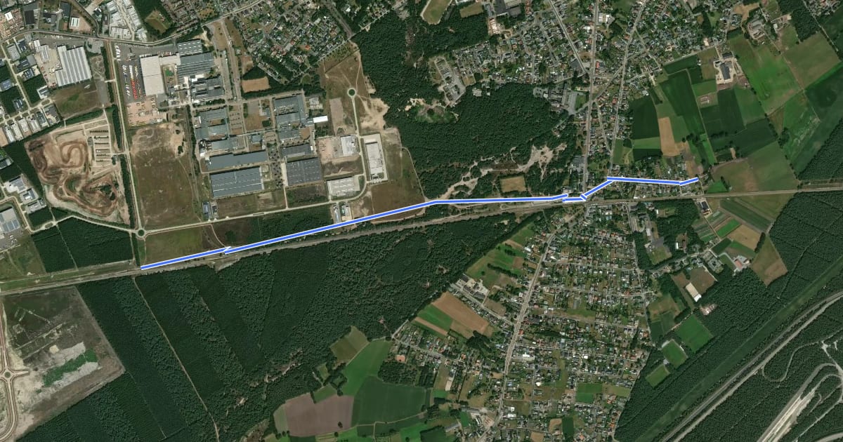 Маршрут F71 Fietssnelweg Lommel на спутниковом снимке