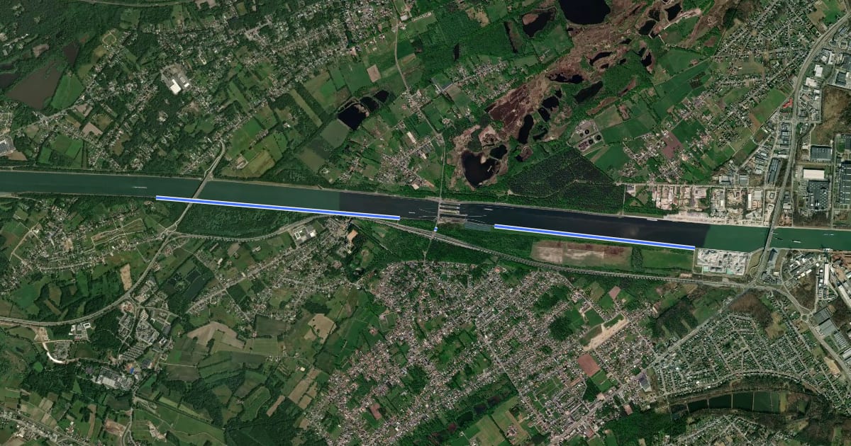 Маршрут F72 Fietssnelweg на спутниковом снимке