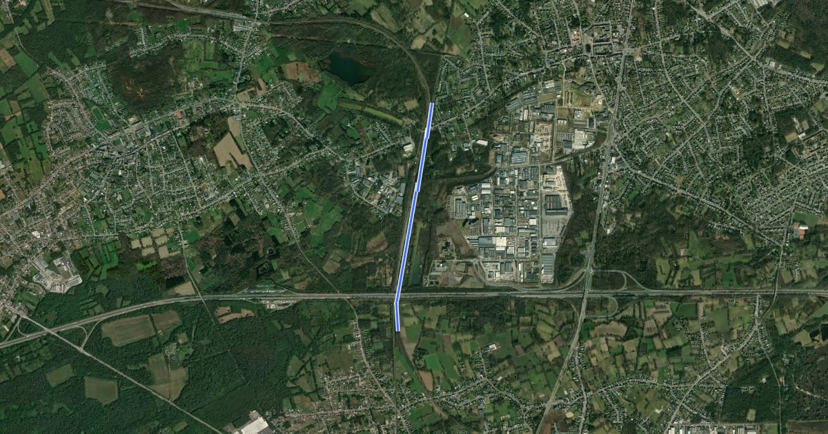 Маршрут F74/F75 Fietssnelweg на спутниковом снимке