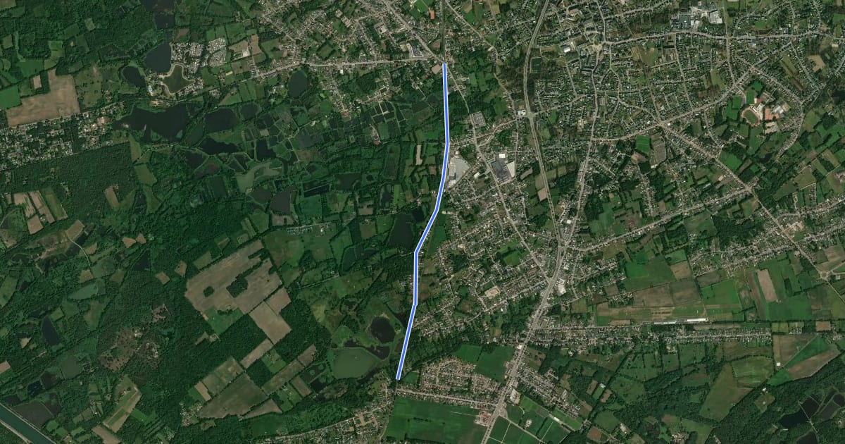 Маршрут F74 Fietssnelweg Platwijwers на спутниковом снимке
