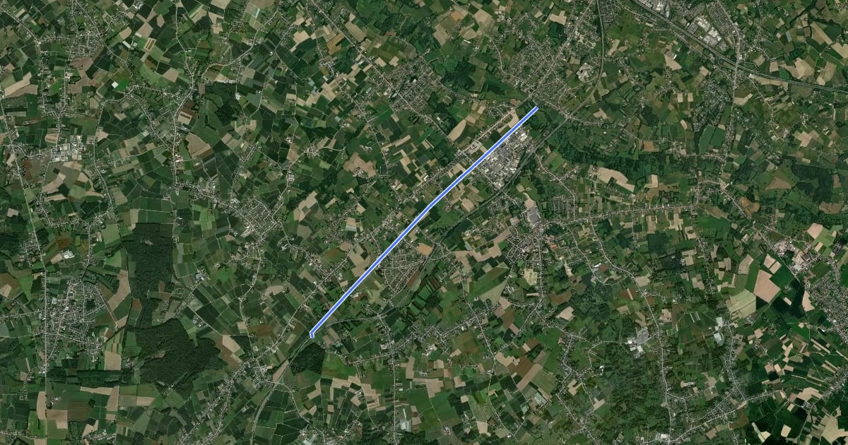 Маршрут F741 Fietssnelweg Alken (wenslijn) на спутниковом снимке