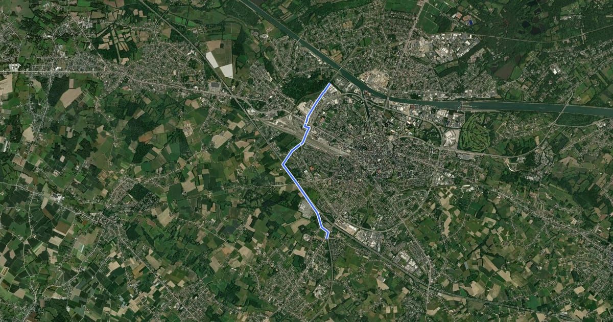 Маршрут F741 Fietssnelweg Hasselt (wenslijn) на спутниковом снимке