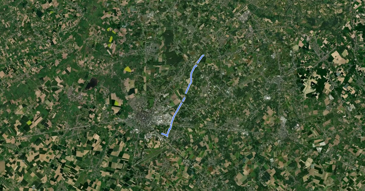 Маршрут F741 Fietssnelweg Sint-Truiden (wenslijn) на спутниковом снимке
